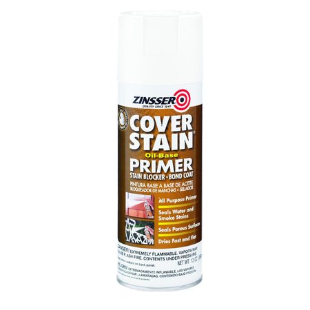 COVER STAIN Zinsser  White Flat Oil-Based Alkyd Spray Primer and Sealer 13 oz 3608